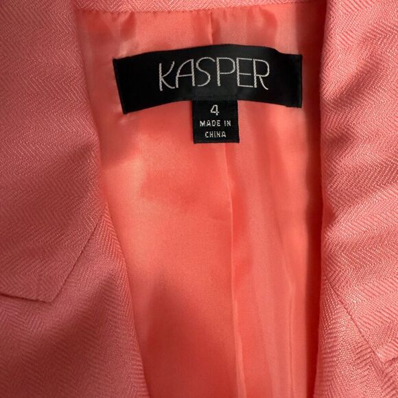 Kasper Pink 3 Piece Pant Suit Size 4 - Picture 12 of 17